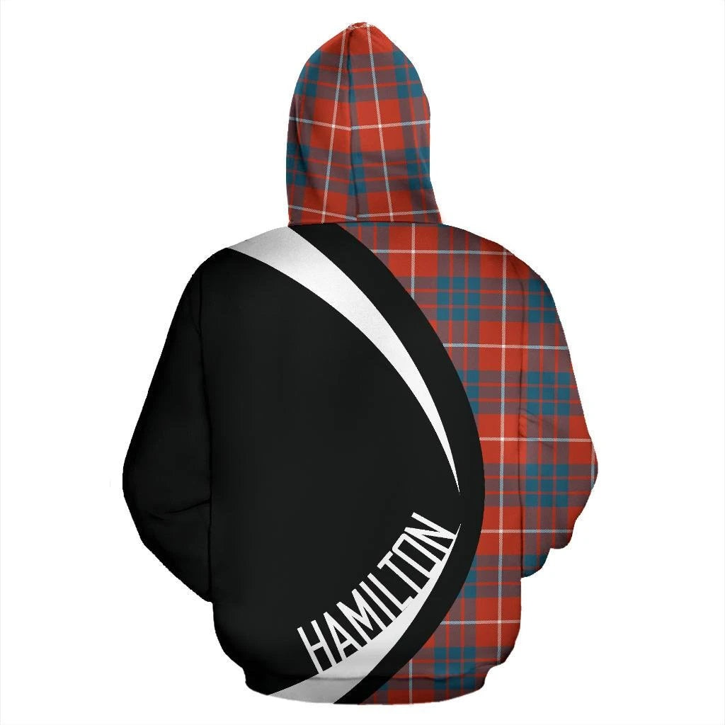 Hamilton Ancient Tartan Crest Zipper Hoodie - Circle Style