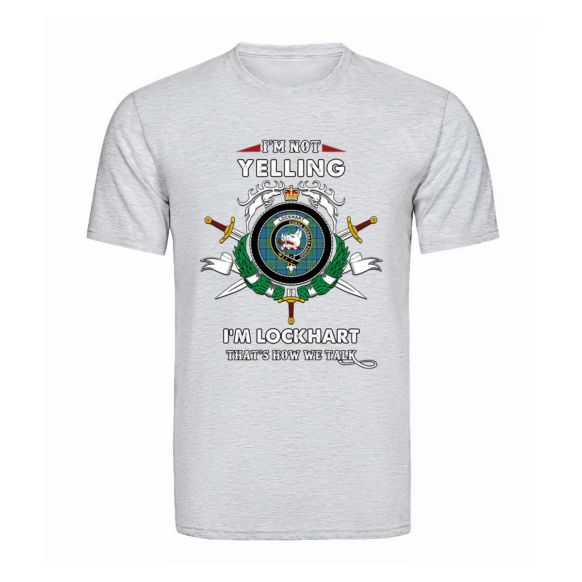 Lockhart Tartan Crest T-shirt - I'm not yelling style