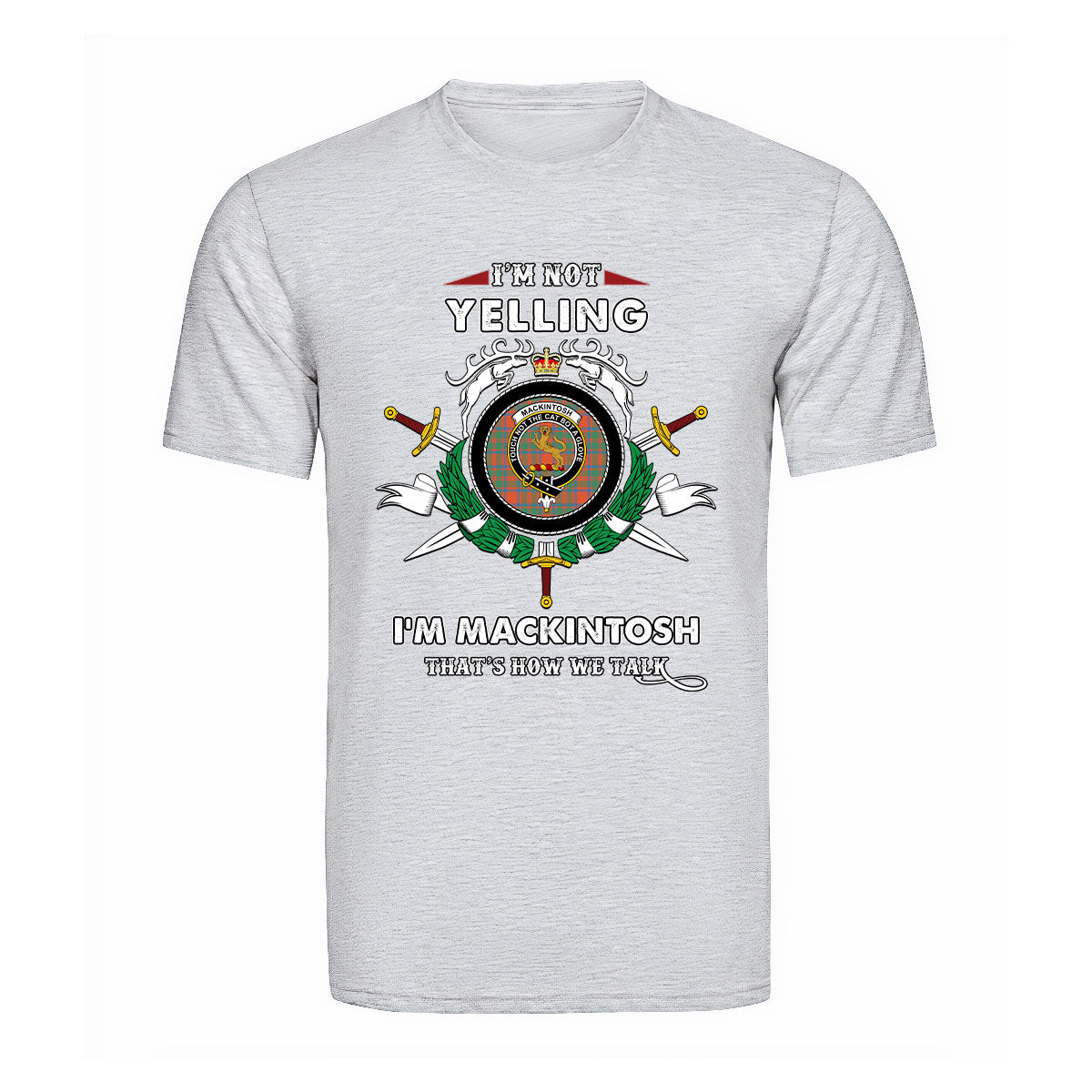 MacKintosh Tartan Crest T-shirt - I'm not yelling style