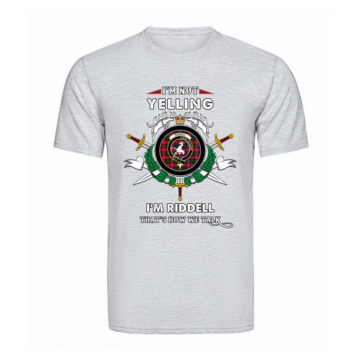Riddell Tartan Crest T-shirt - I'm not yelling style
