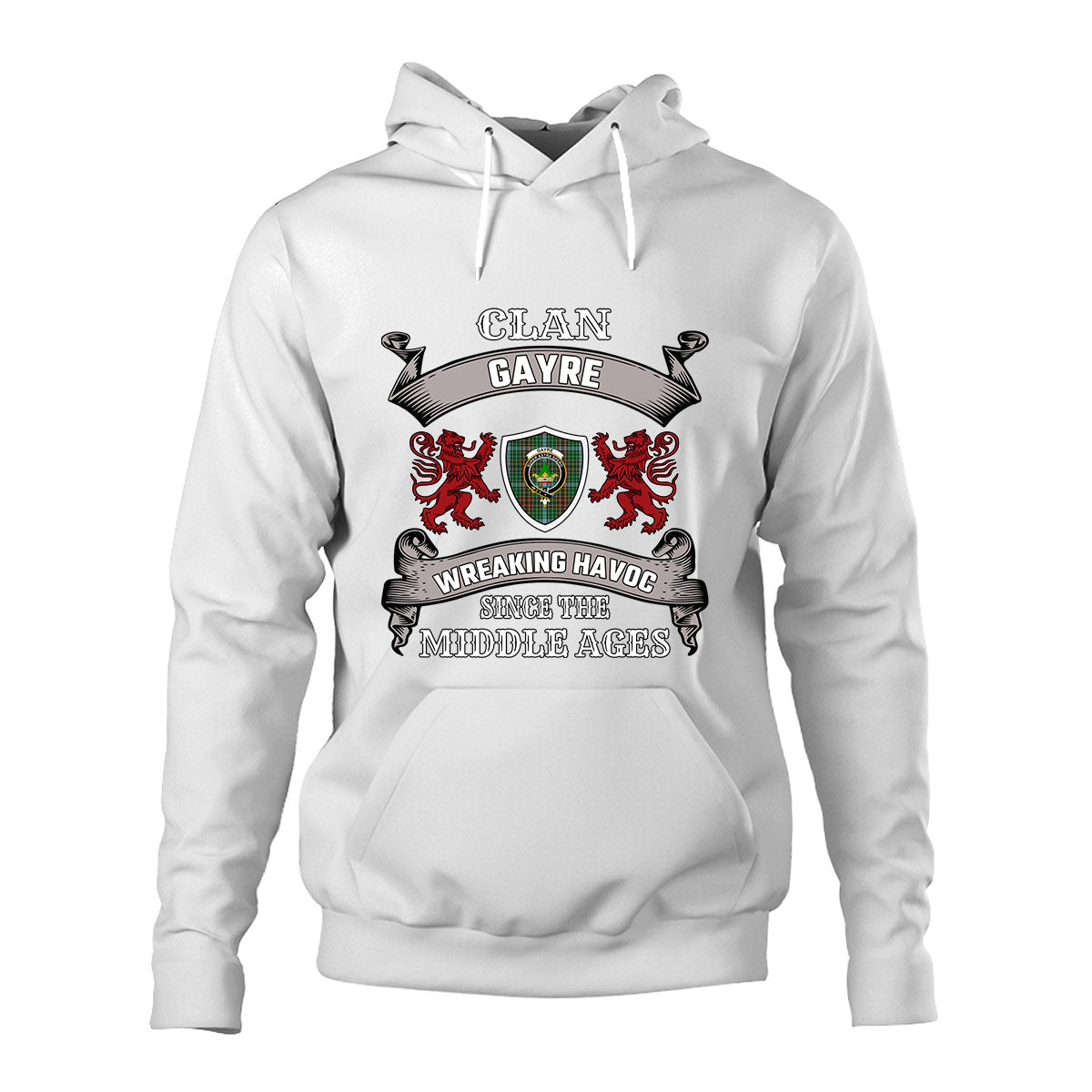 Gayre Family Tartan - 2D Unisex Hoodie