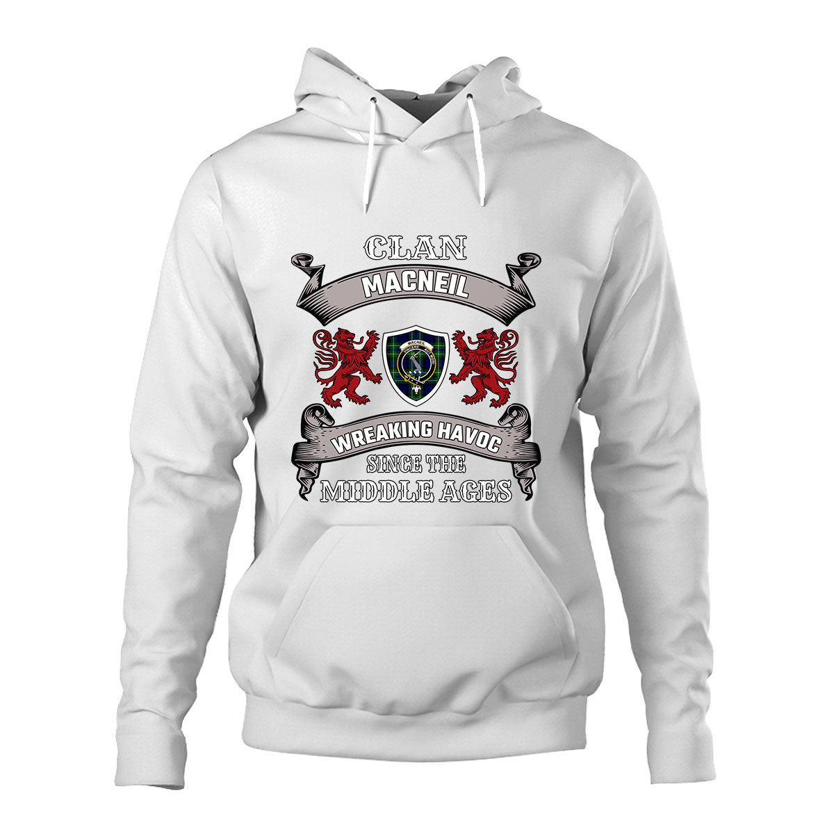 MacNeil Family Tartan - 2D Unisex Hoodie