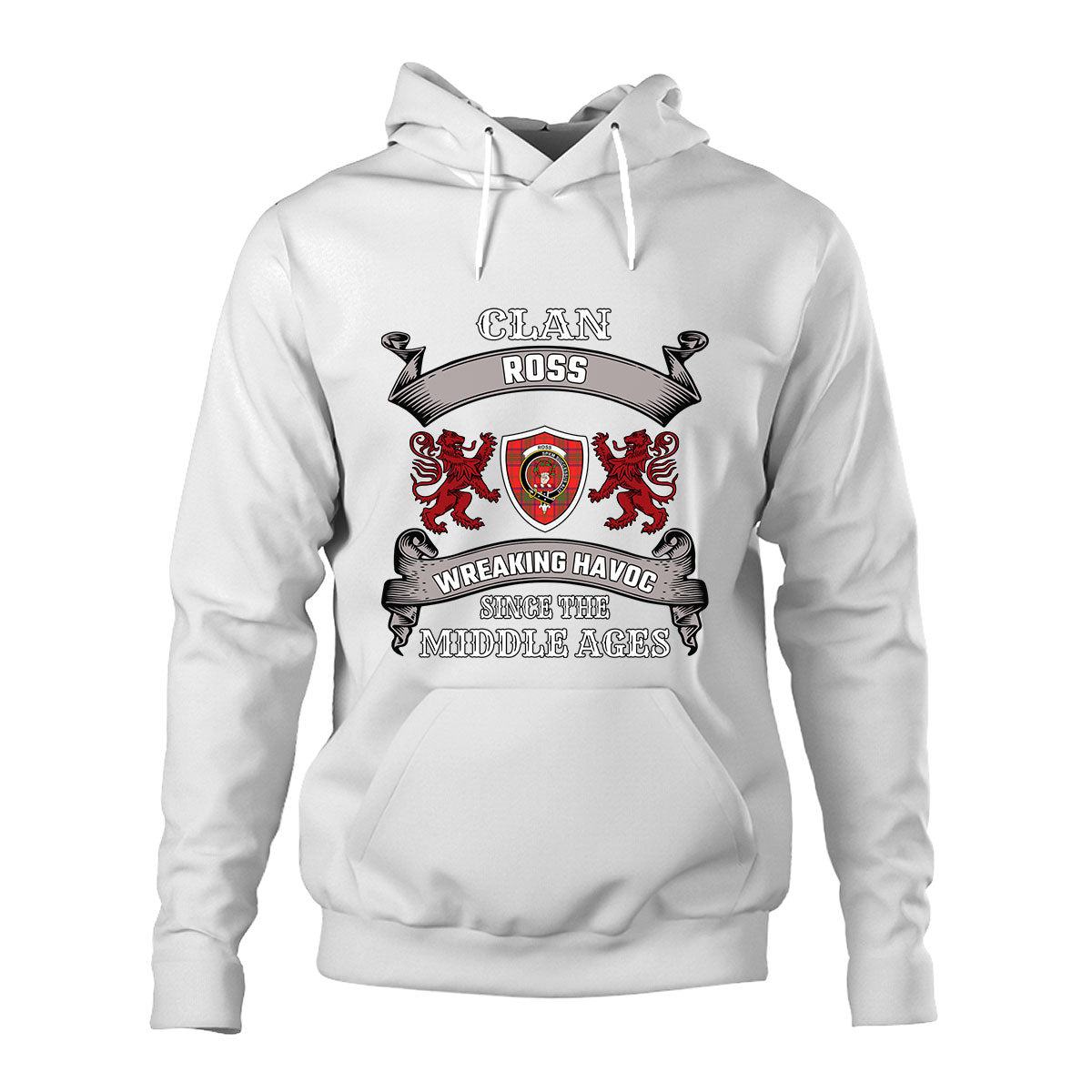 Ross Family Tartan - 2D Unisex Hoodie