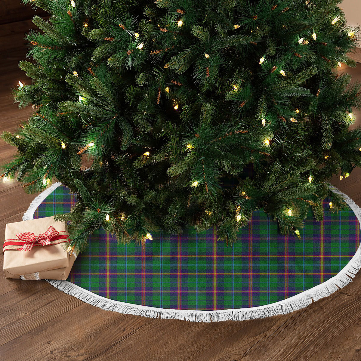 Young Modern Tartan Christmas Tree Skirt