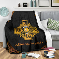 Ainslie Crest Premium Blanket - Black Celtic Cross Style