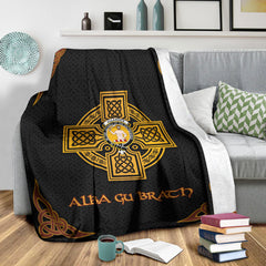 Allardice Crest Premium Blanket - Black Celtic Cross Style