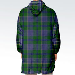 Wishart Hunting Tartan Hoodie Blanket