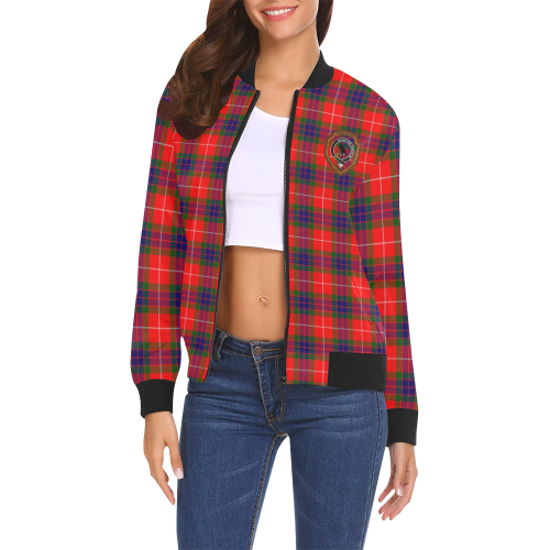 Abernethy Family Tartan Crest Bomber Jacket