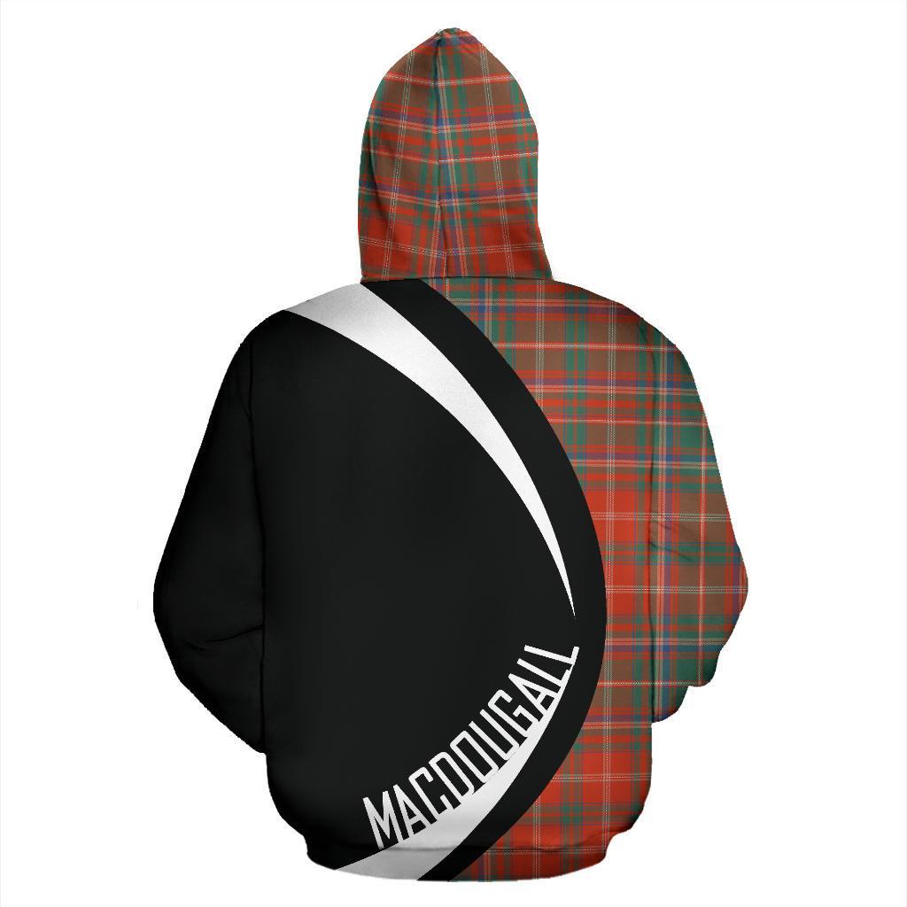 MacDougall Ancient Tartan Crest Zipper Hoodie - Circle Style