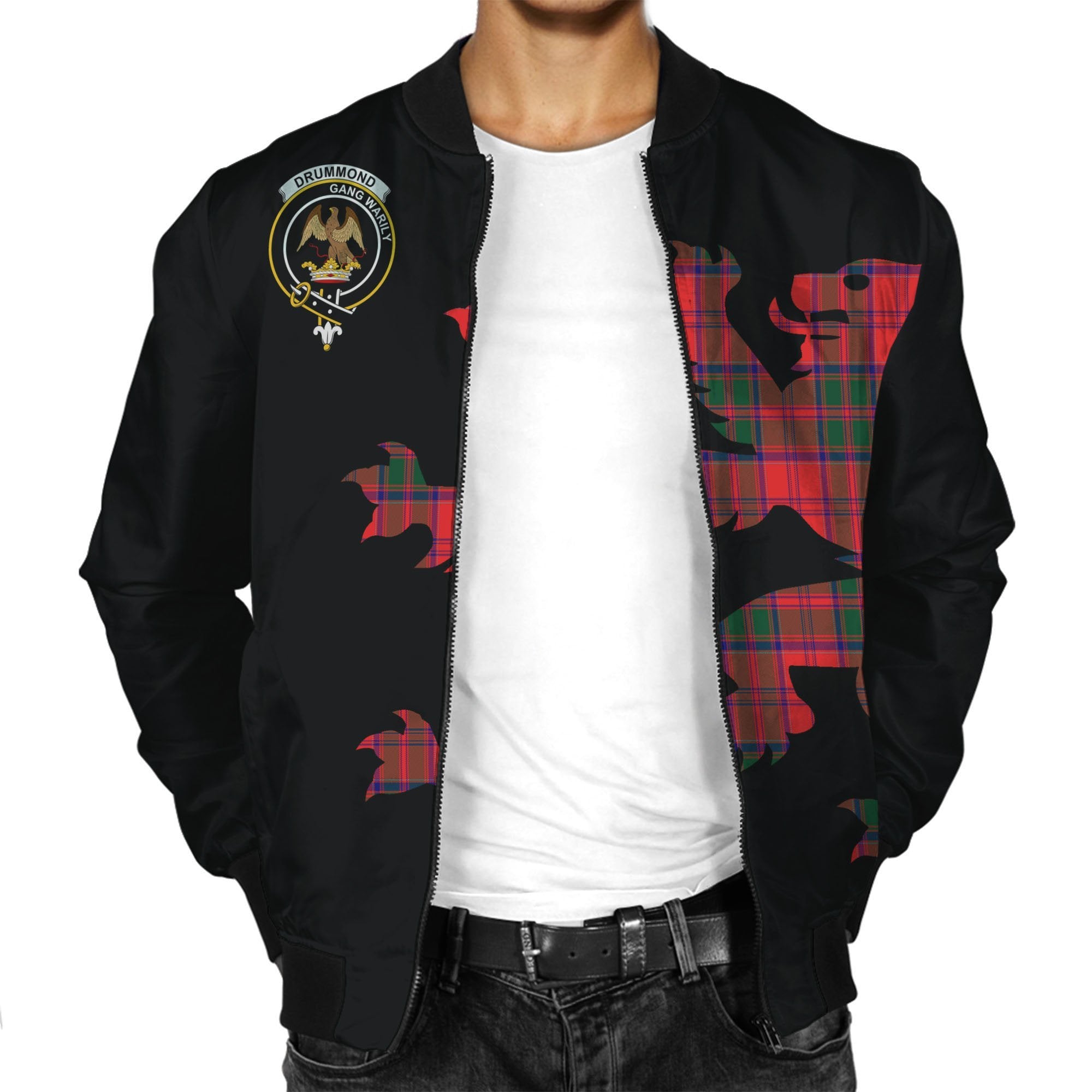 Drummond Tartan Bomber Jacket Lion & Thistle
