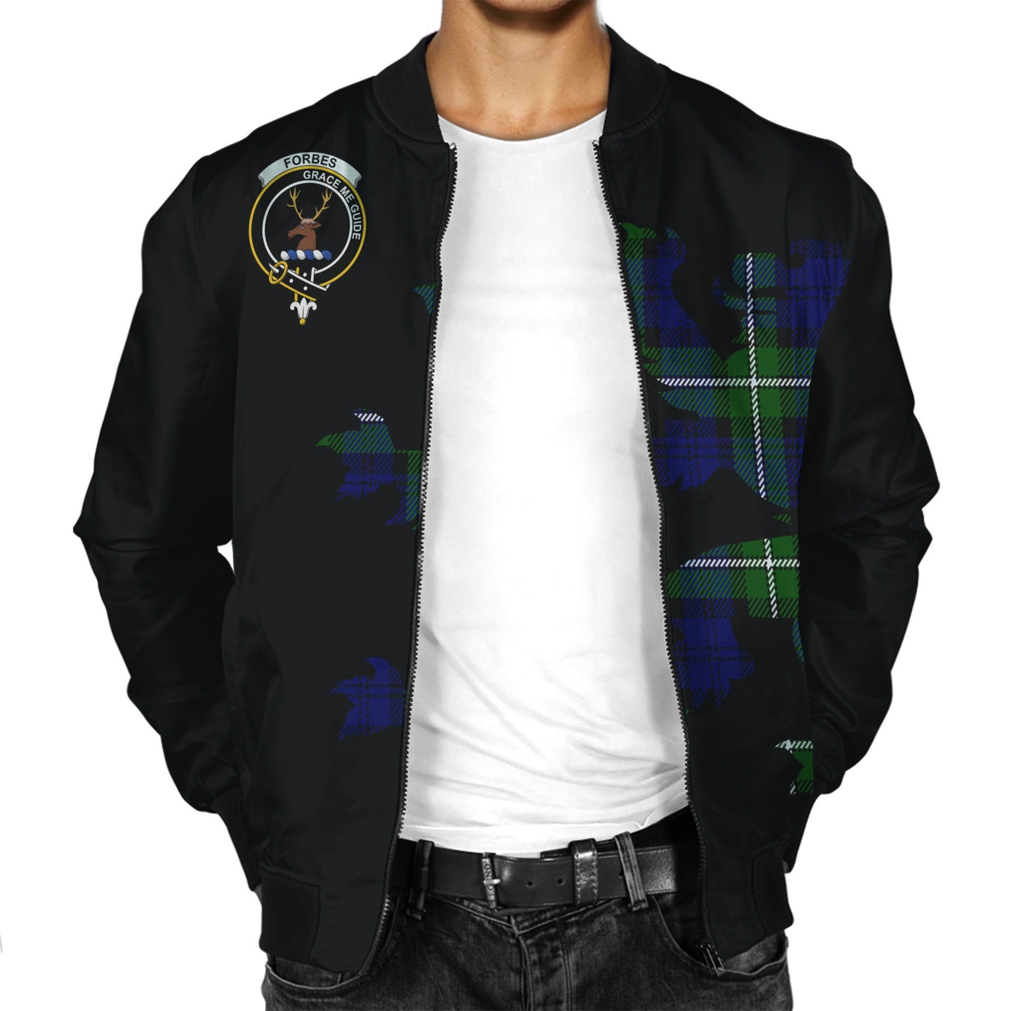 Forbes Tartan Bomber Jacket Lion & Thistle