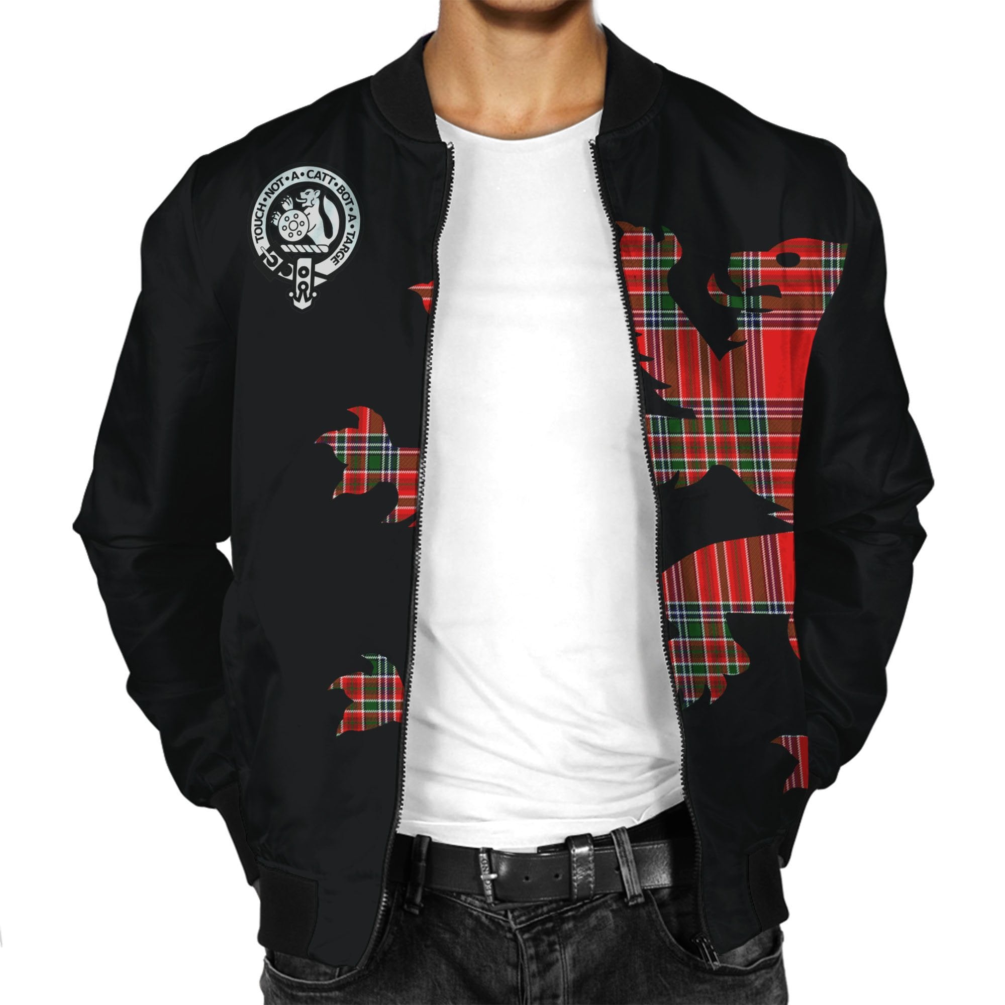 MacBean Tartan Bomber Jacket Lion & Thistle