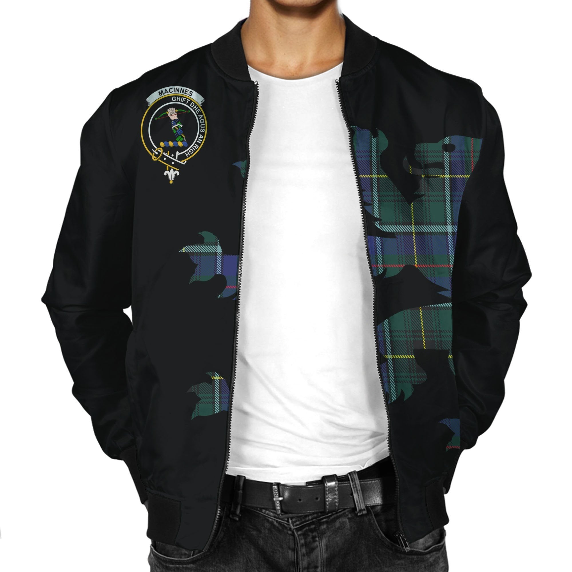 MacInnes Tartan Bomber Jacket Lion & Thistle