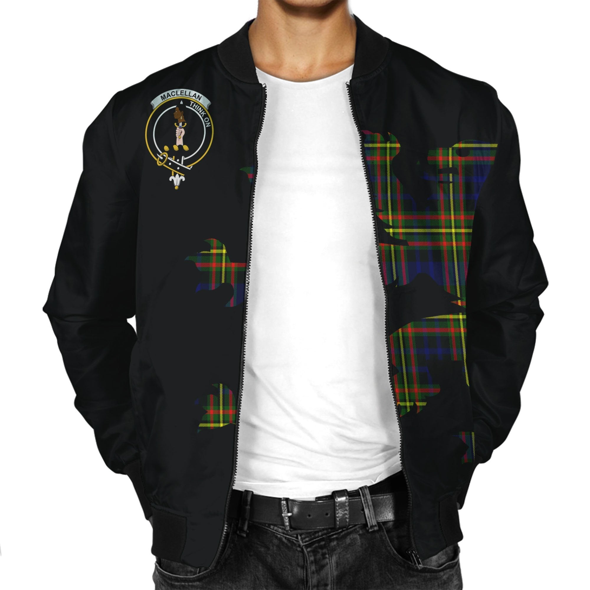 MacLellan Tartan Bomber Jacket Lion & Thistle