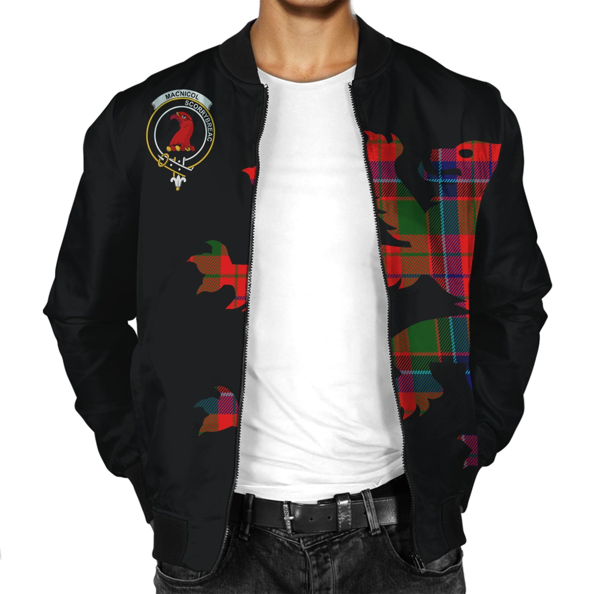 MacNicol Tartan Bomber Jacket Lion & Thistle