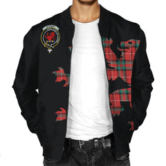 Stewart (Stuart) of Bute Tartan Bomber Jacket Lion & Thistle