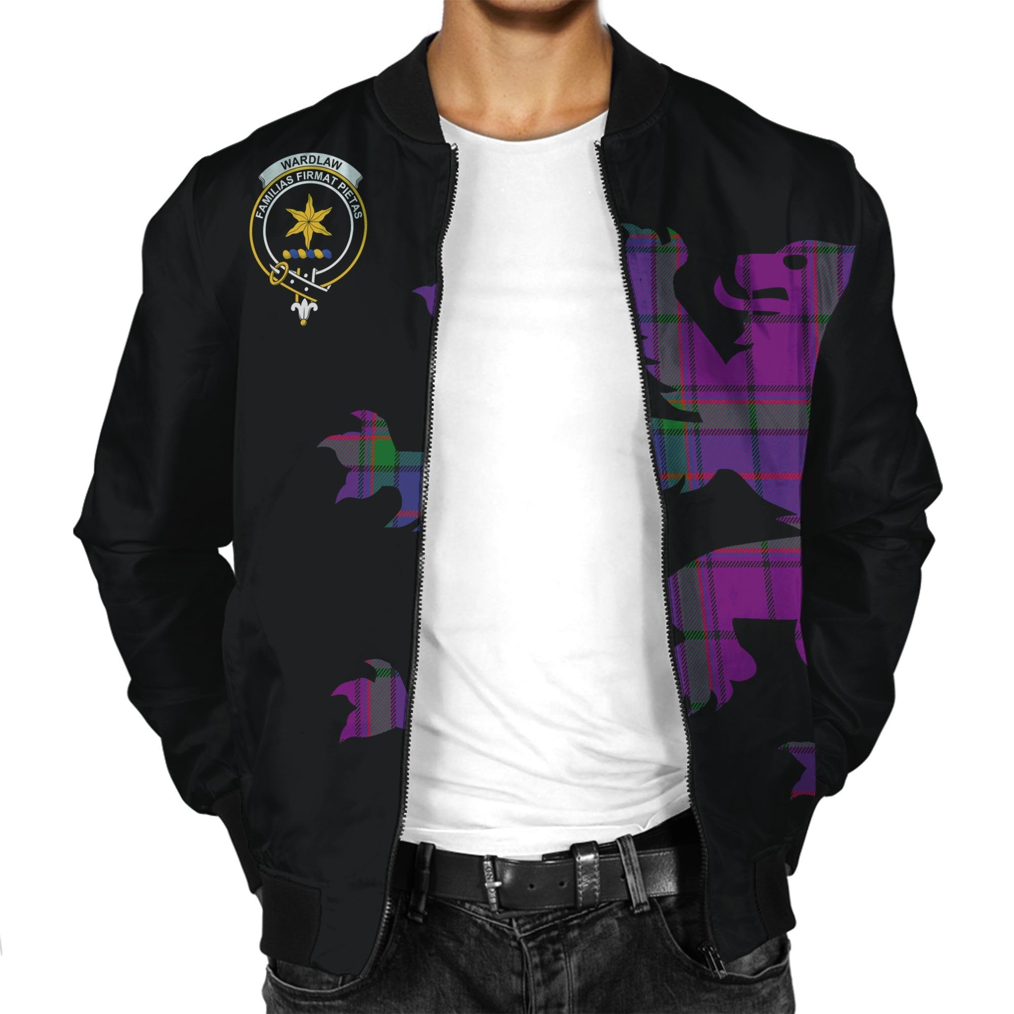 Wardlaw Tartan Bomber Jacket Lion & Thistle