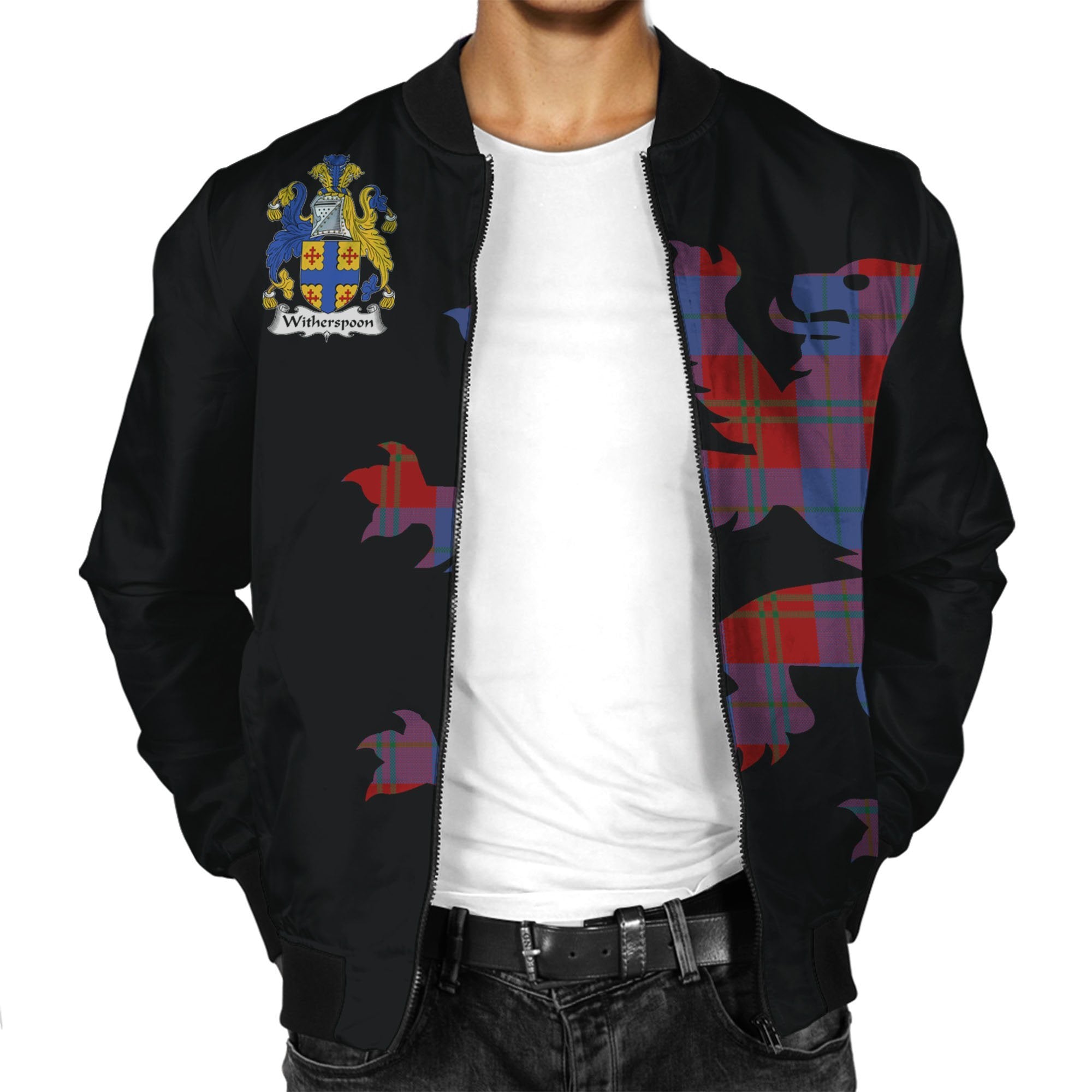 Witherspoon Tartan Bomber Jacket Lion & Thistle