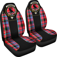 Abernethy Family Tartan Crest Car Seat Cover Special Version
