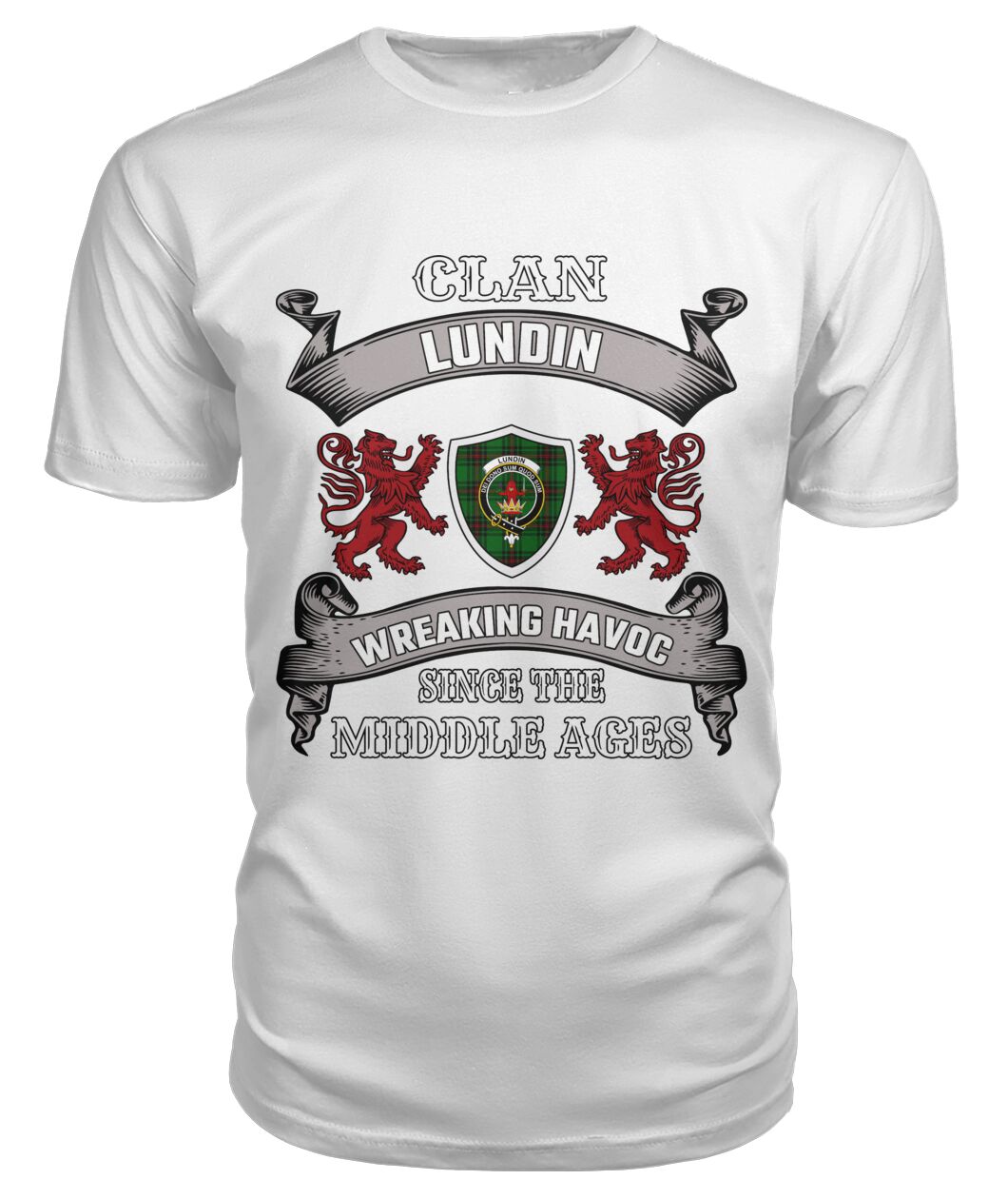 Lundin Family Tartan - 2D T-shirt