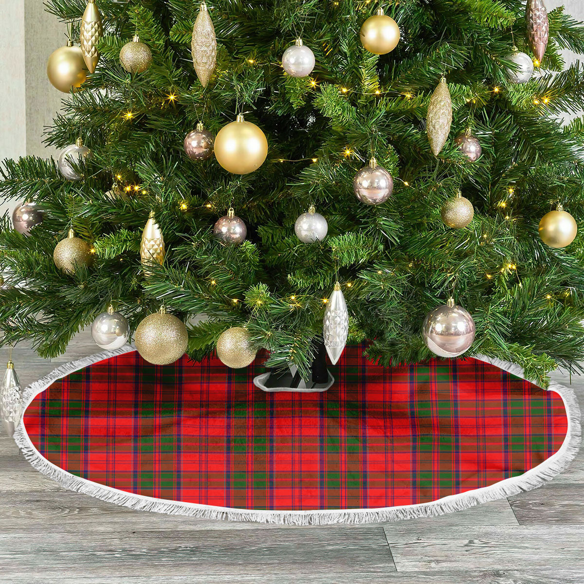 Heron Tartan Christmas Tree Skirt