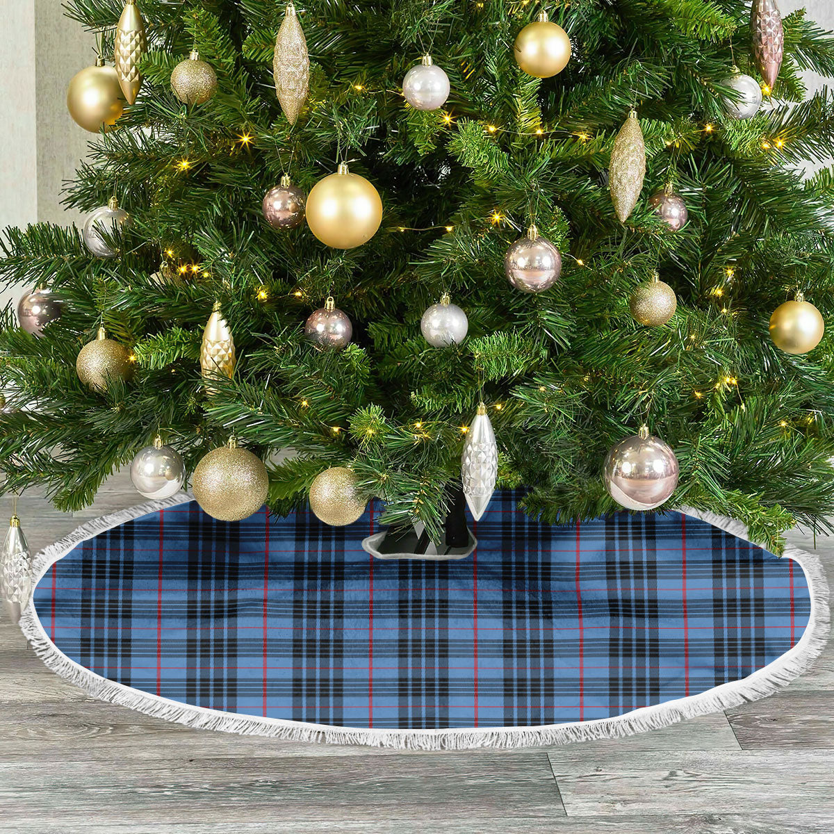 MacKay Blue Tartan Christmas Tree Skirt