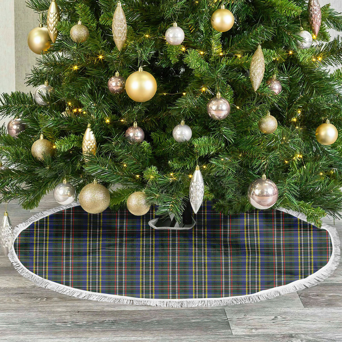 Scott Green Modern Tartan Christmas Tree Skirt