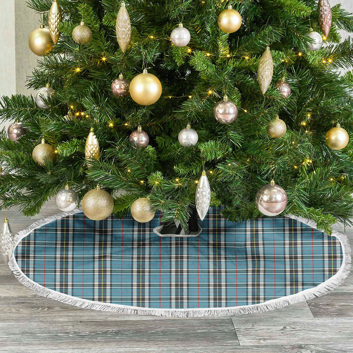 Thomson Blue Tartan Christmas Tree Skirt