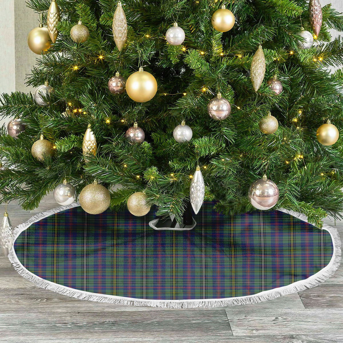 Wood Tartan Christmas Tree Skirt