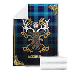 McKerrell Tartan Crest Premium Blanket - Celtic Stag style
