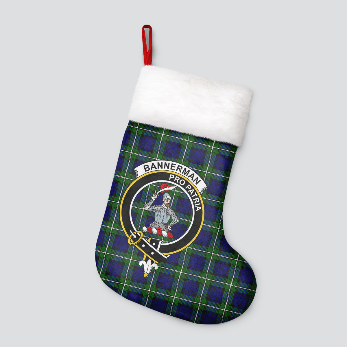 Bannerman Tartan Crest Christmas Stocking