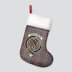 Borthwick Ancient Tartan Crest Christmas Stocking