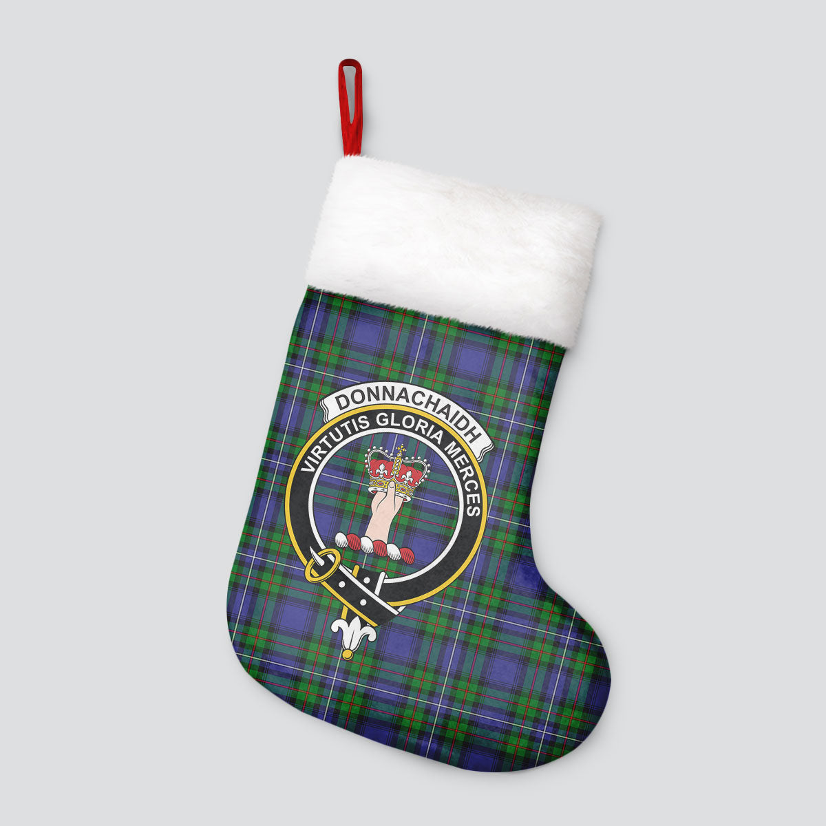 Donnachaidh Tartan Crest Christmas Stocking