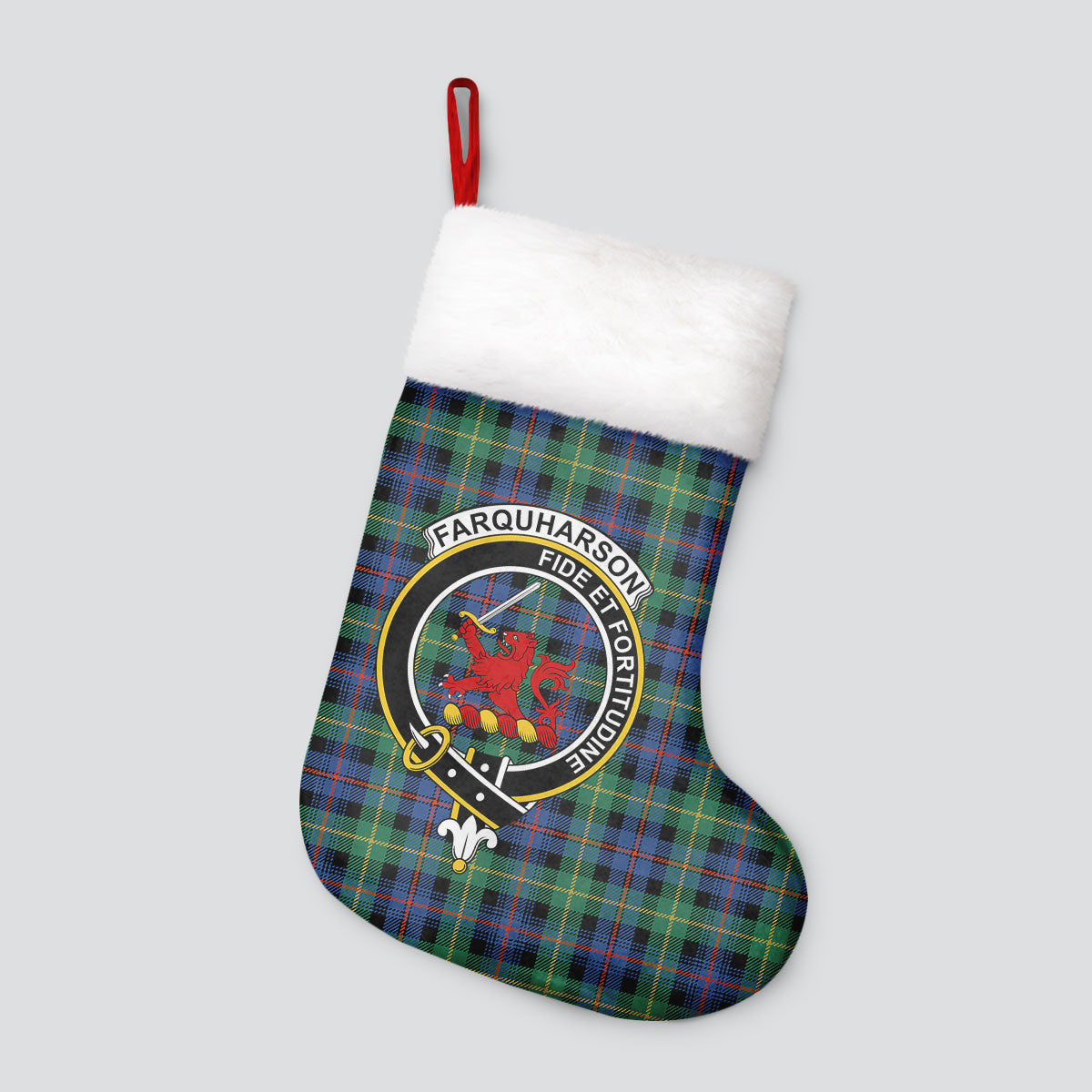 Farquharson Ancient Tartan Crest Christmas Stocking