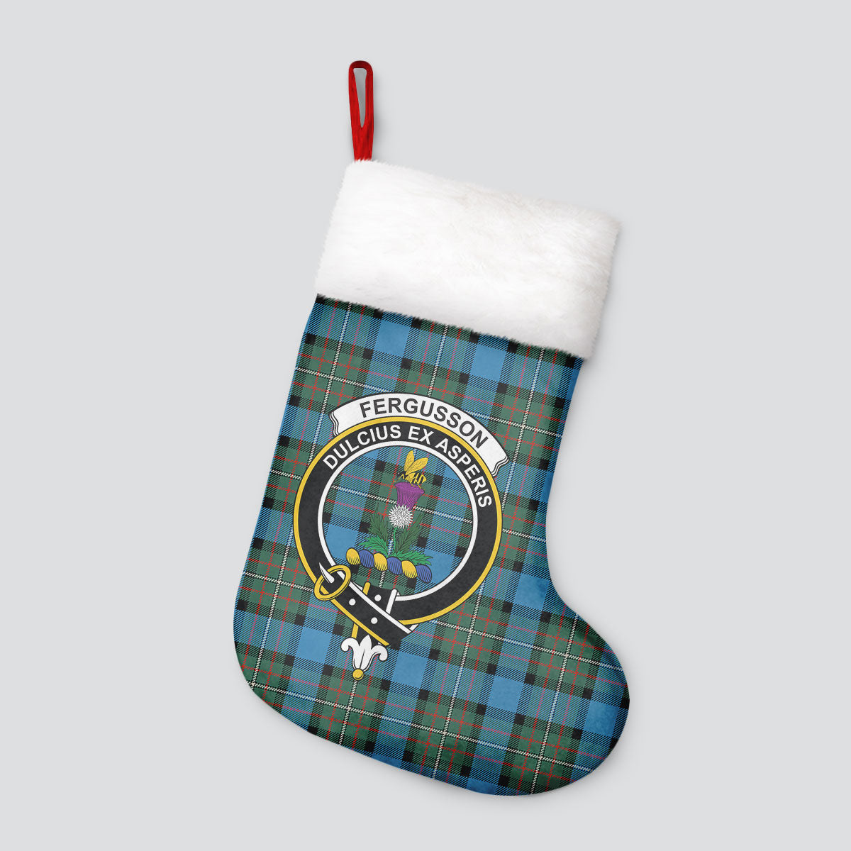 Fergusson Ancient Tartan Crest Christmas Stocking