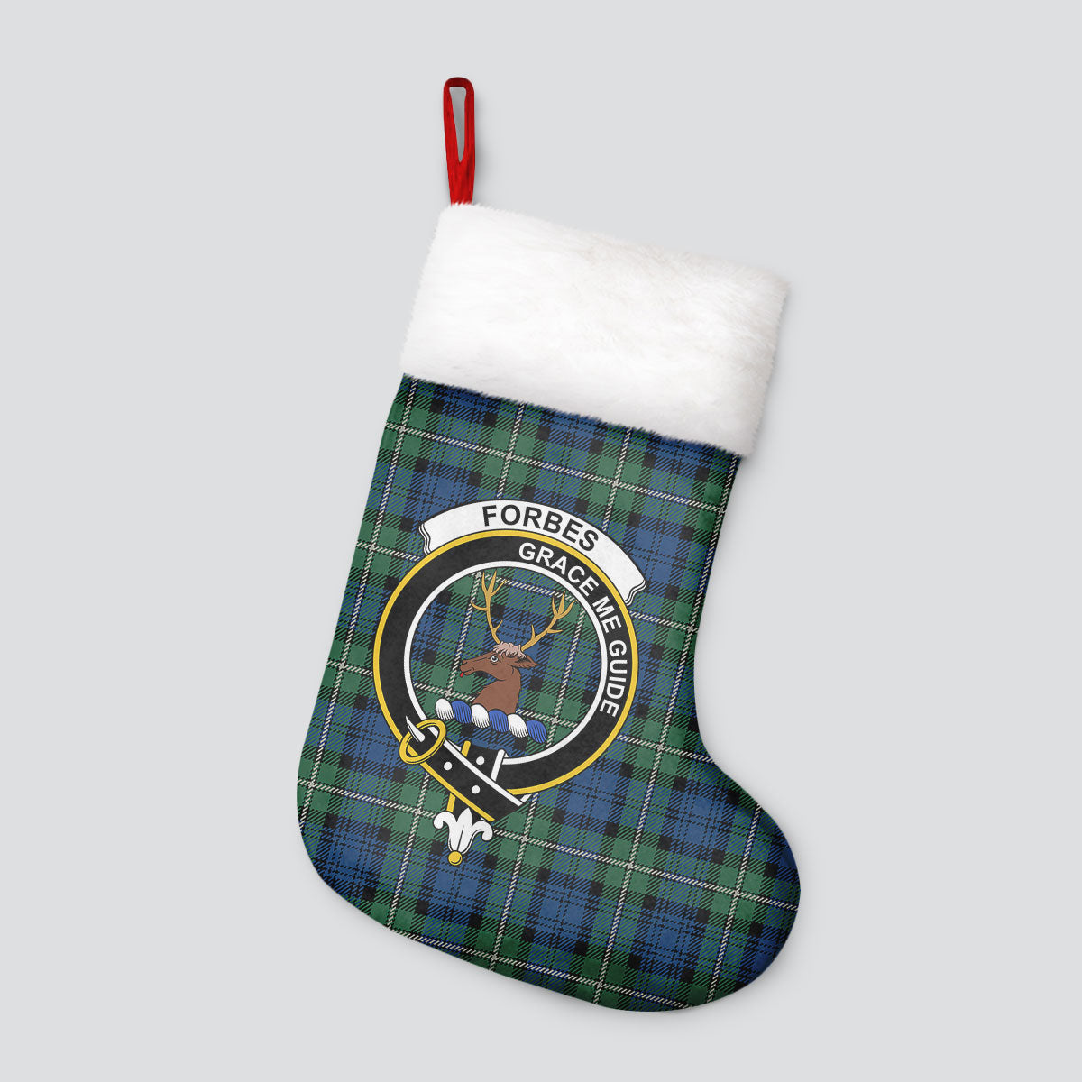 Forbes Ancient Tartan Crest Christmas Stocking