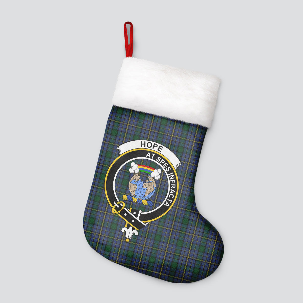 Hope Tartan Crest Christmas Stocking