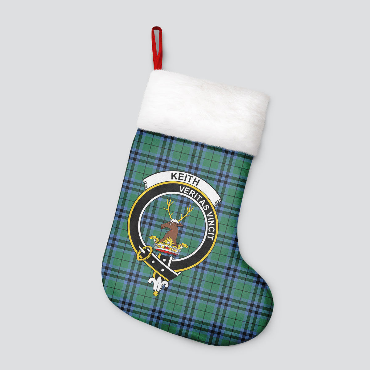 Keith Ancient Tartan Crest Christmas Stocking