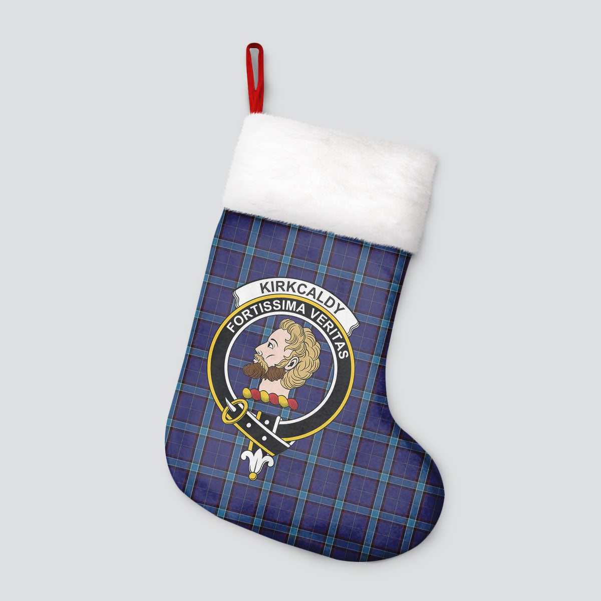 Kirkcaldy Tartan Crest Christmas Stocking