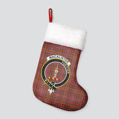 MacAlister Modern Tartan Crest Christmas Stocking