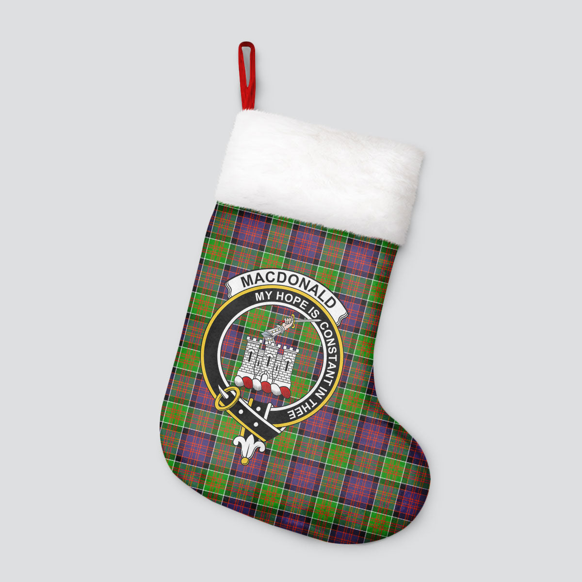 MacDonald (Clan Ranald) Tartan Crest Christmas Stocking