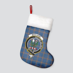 MacLaine of Loch Buie Hunting Ancient Tartan Crest Christmas Stocking