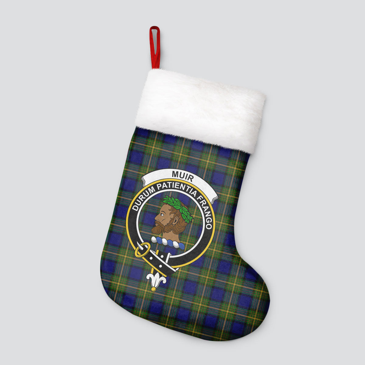 Muir Tartan Crest Christmas Stocking