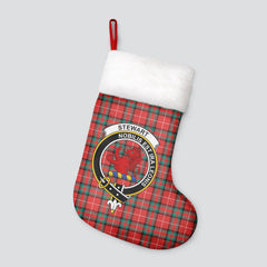 Stewart (Stuart) of Bute Tartan Crest Christmas Stocking