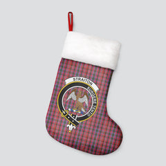 Straiton Tartan Crest Christmas Stocking