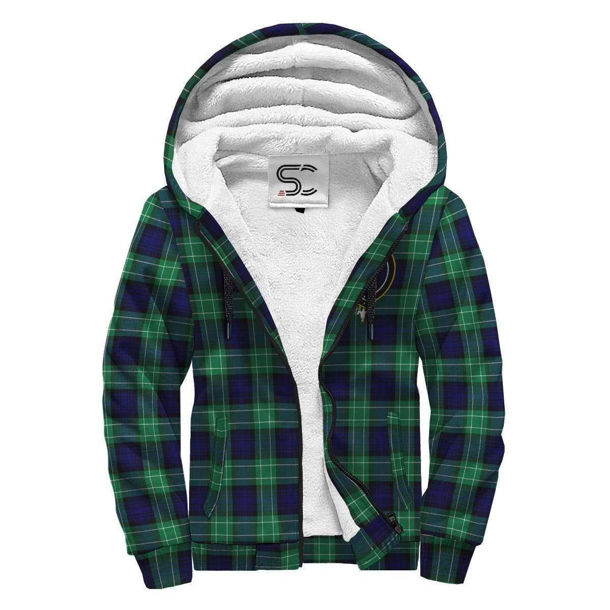 Abercrombie Tartan Crest Sherpa Hoodie