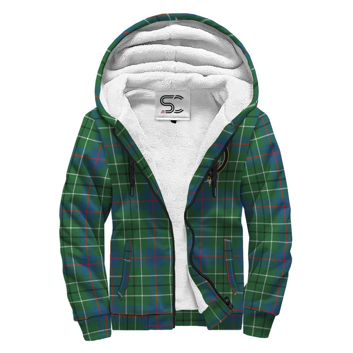 Duncan Ancient Tartan Crest Sherpa Hoodie