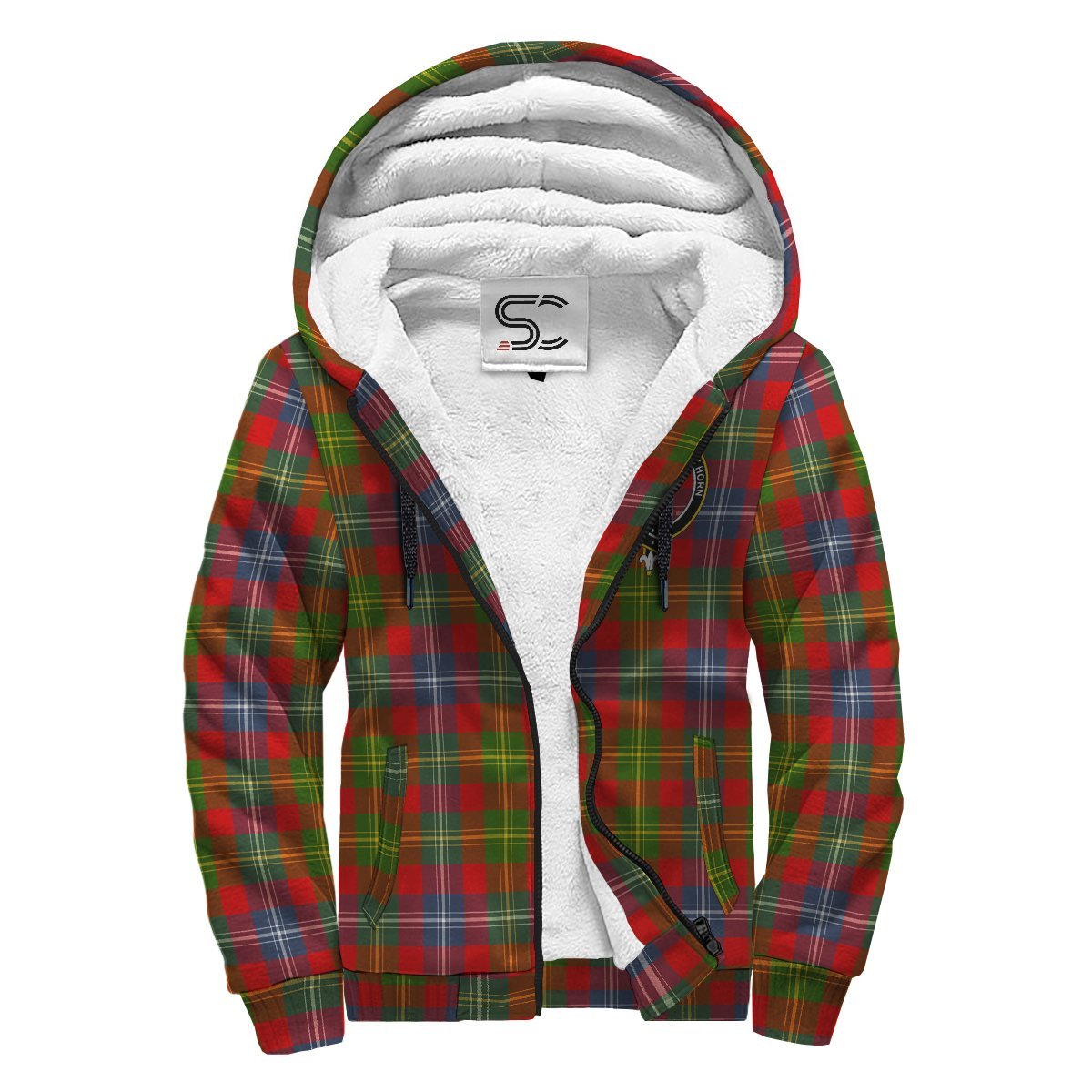 Forrester Tartan Crest Sherpa Hoodie