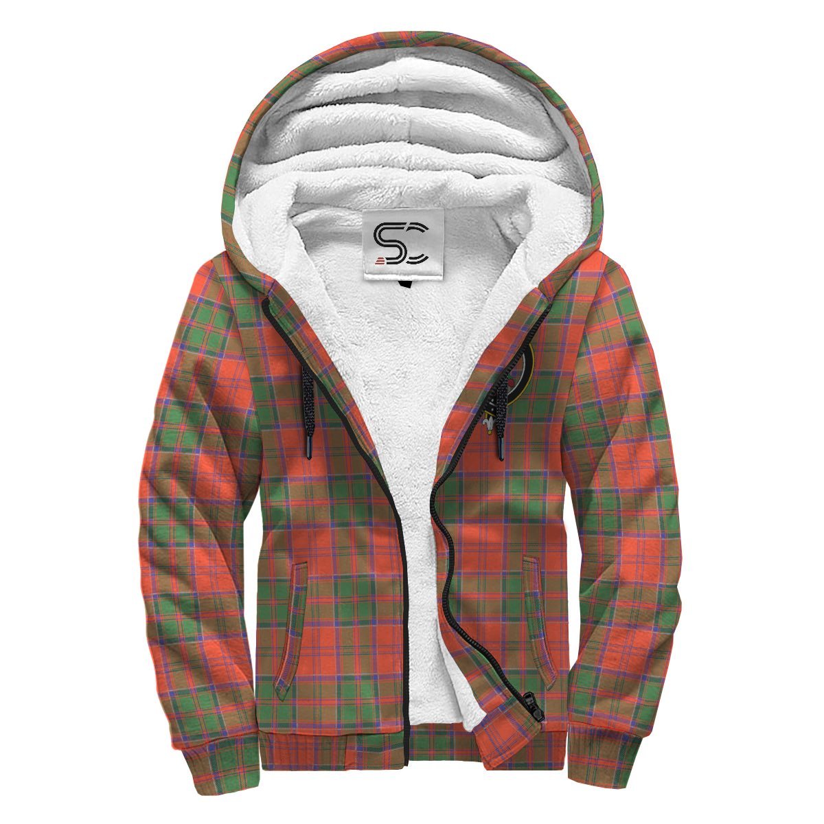 Grant Ancient Tartan Crest Sherpa Hoodie