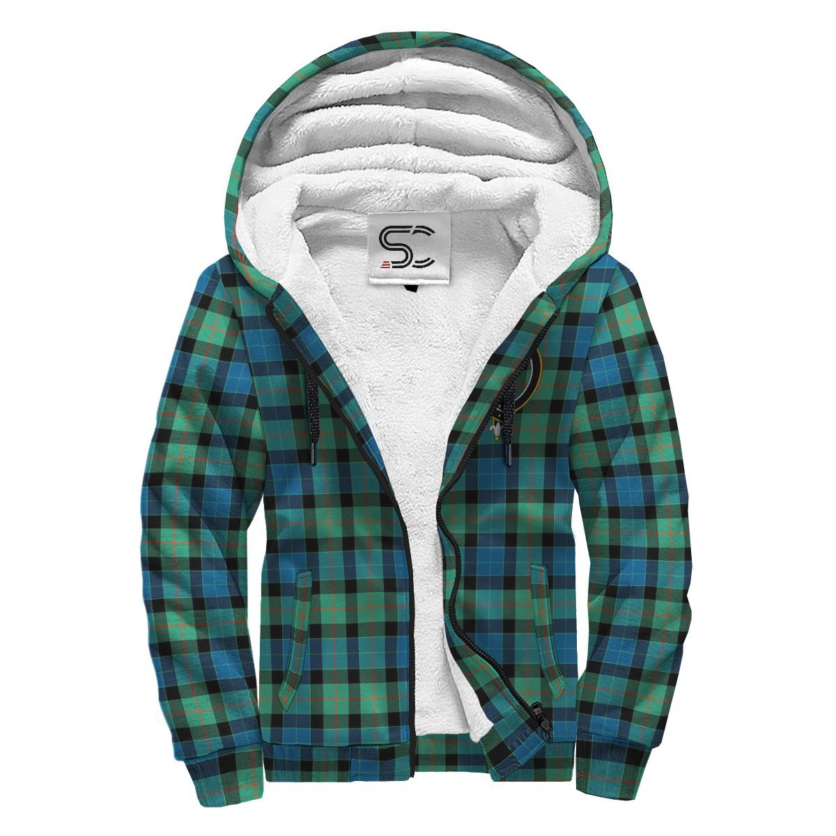 Gunn Ancient Tartan Crest Sherpa Hoodie